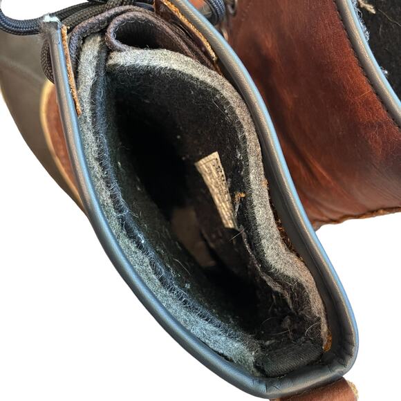 SOREL Premium Leather Winter Insulated Duck Boots Rubber Bottom Men’s Size 9 - Picture 9 of 11